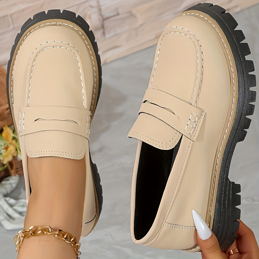 Plateau-Loafer im Preppy-Stil für Frauen - Bequeme Freizeitschuhe
