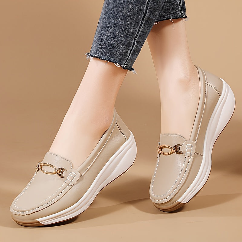 Loafers Bequeme, Leichte, Rutschfeste Schuhe mit Dekorativem Schnallen-Detail