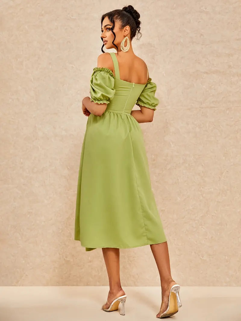 Floral besticktes Spitzenkleid