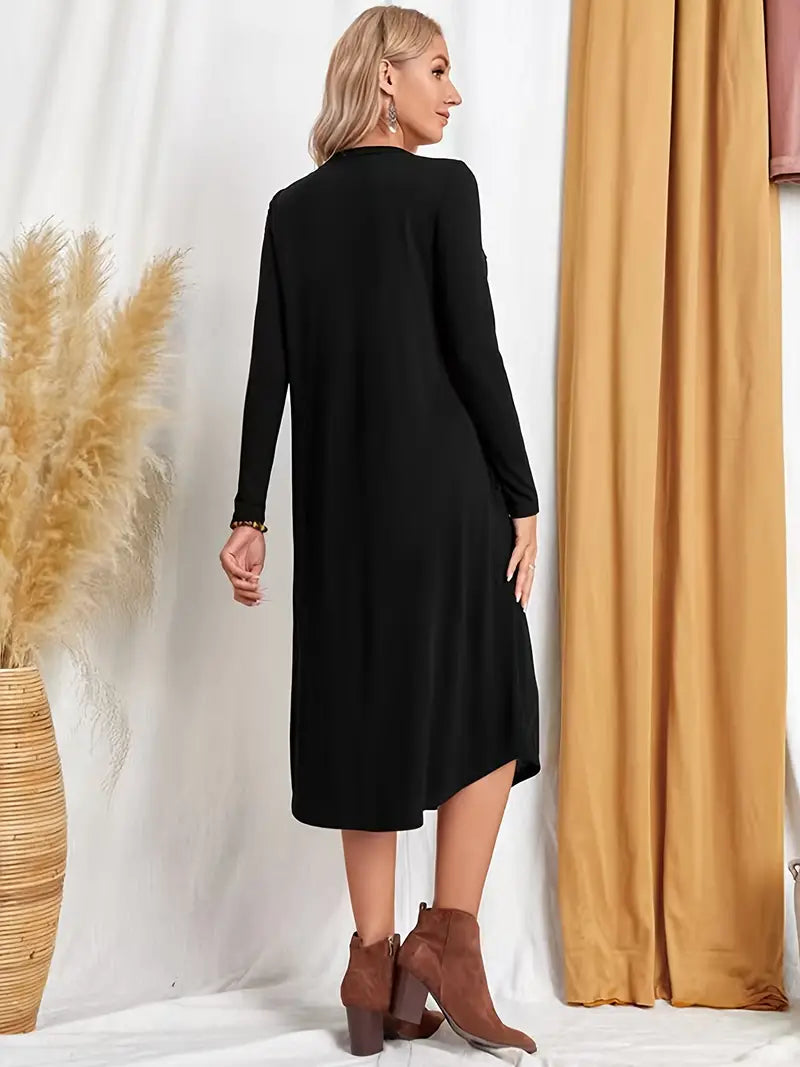 Lässiges Kleid mit Tasche