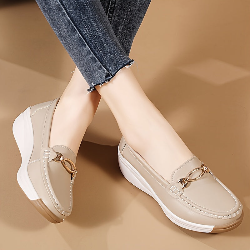 Loafers Bequeme, Leichte, Rutschfeste Schuhe mit Dekorativem Schnallen-Detail