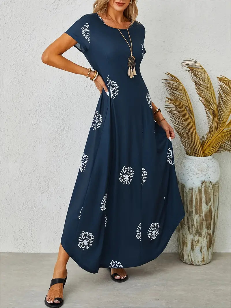 Lässig schickes Maxikleid mit Blumendruck