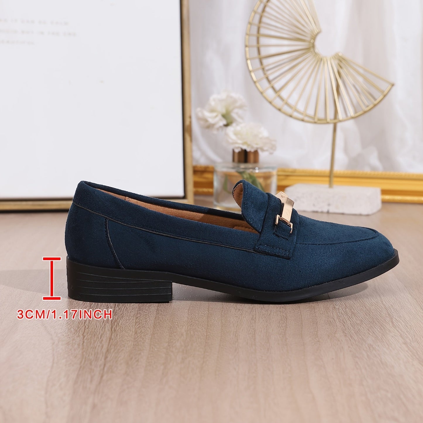 Damen Loafers mit Metallic-Akzenten – Bequeme Slip-On Schuhe