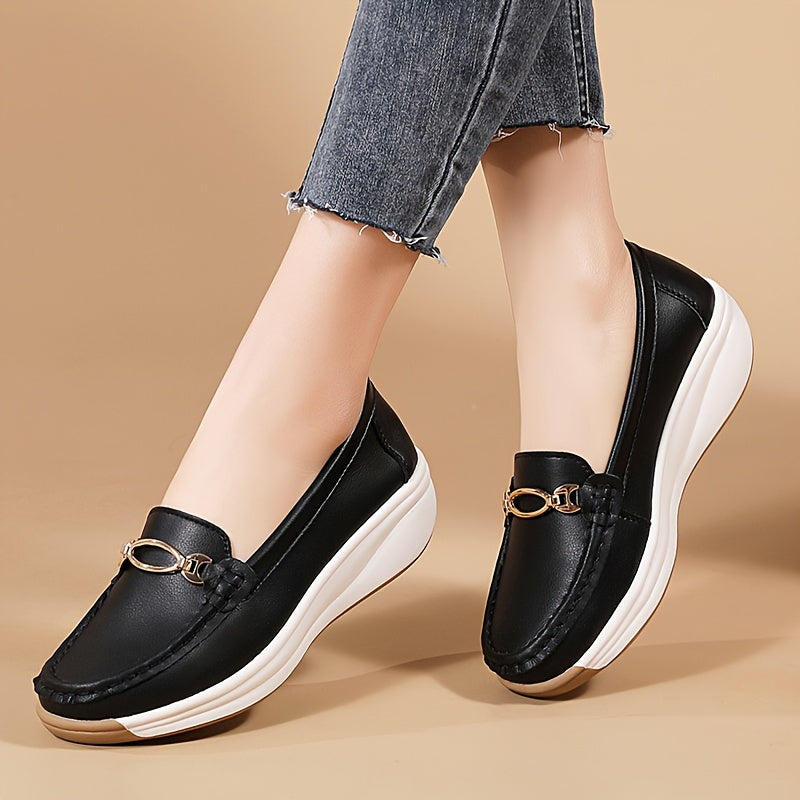 Loafers Bequeme, Leichte, Rutschfeste Schuhe mit Dekorativem Schnallen-Detail