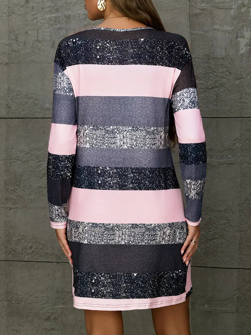 Lebendiger Fluss Kleid mit V-Ausschnitt