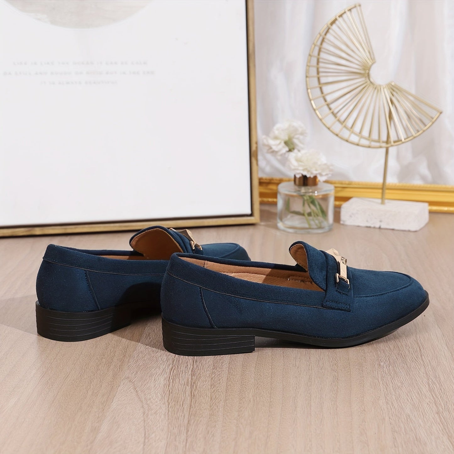 Damen Loafers mit Metallic-Akzenten – Bequeme Slip-On Schuhe