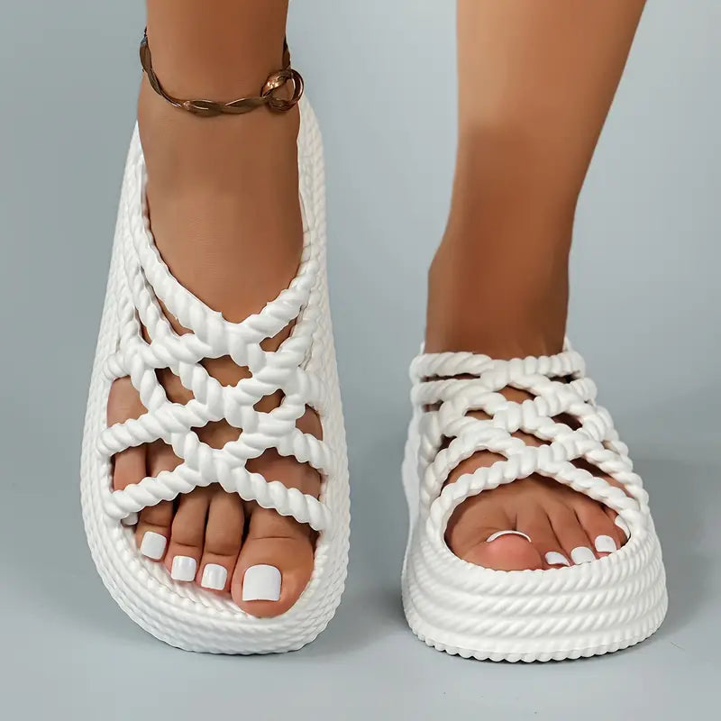 Farbe Plattform Casual Open Toe Sommerschuhe