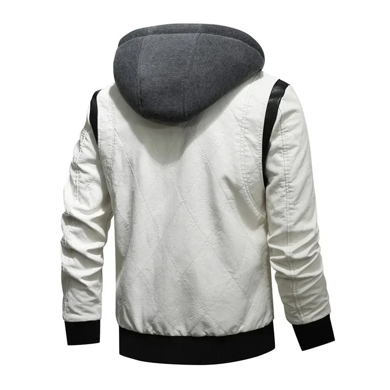 Jonas - Herbst Winter Bomber Lederjacke Herren mit Skorpion Stickerei