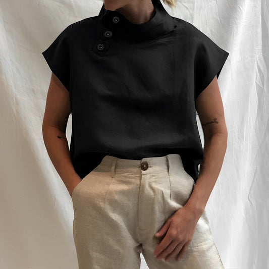 Vintage-Sommerbluse für Damen - LILA