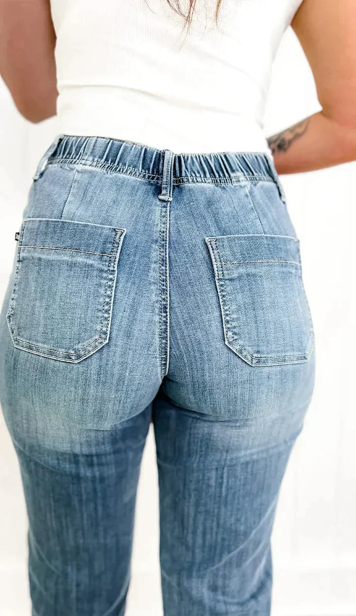 Patricia's MagicFit Stretchy Denim Joggers