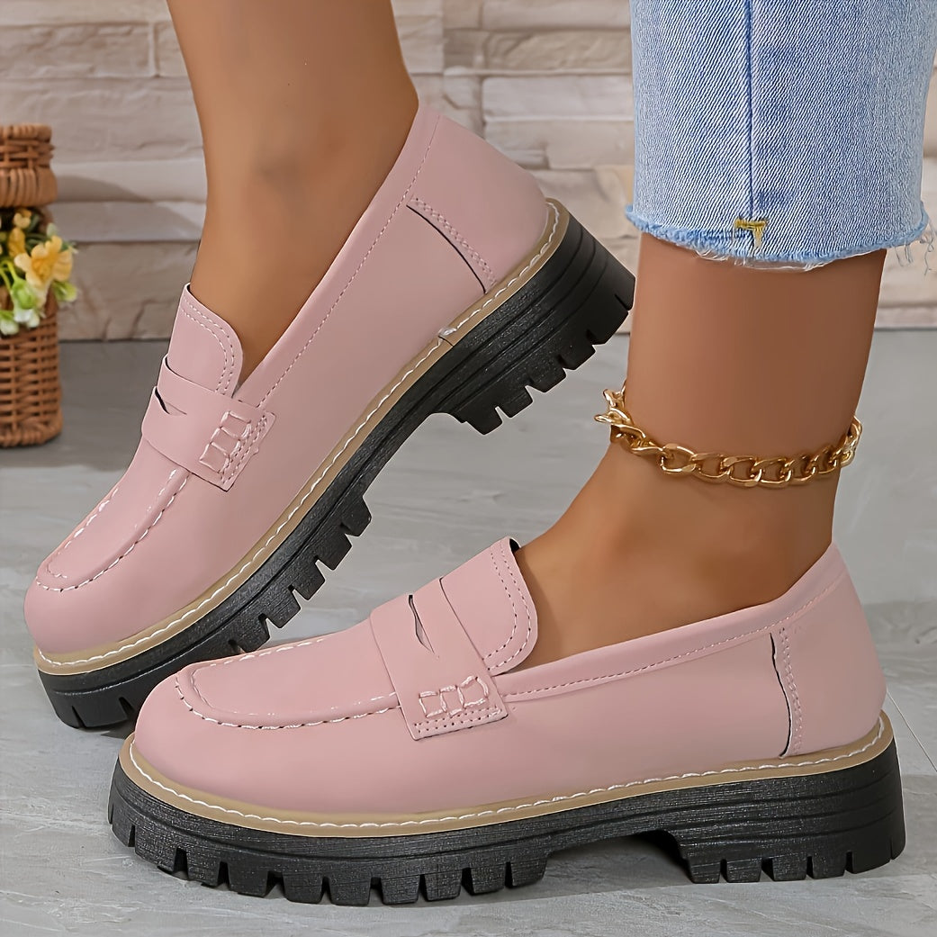 Plateau-Loafer im Preppy-Stil für Frauen - Bequeme Freizeitschuhe