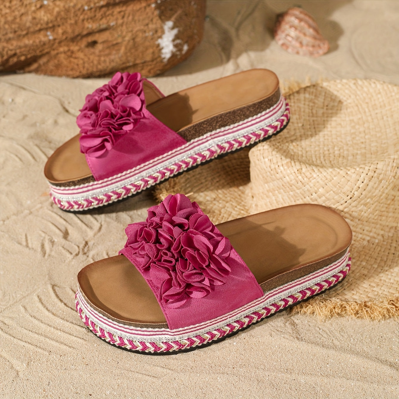 Modische flache Schuhe aus Stoff und Gummi, Slip-On, Gold