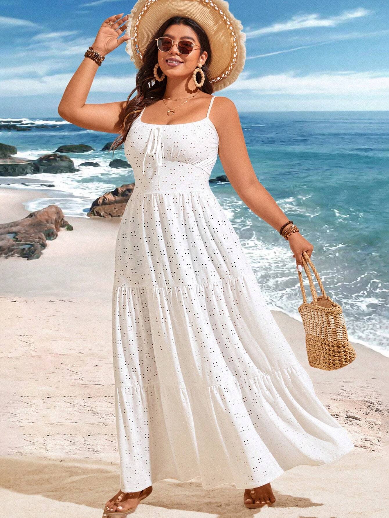 Festliches Jacquard-Spaghetti-Träger-Kleid