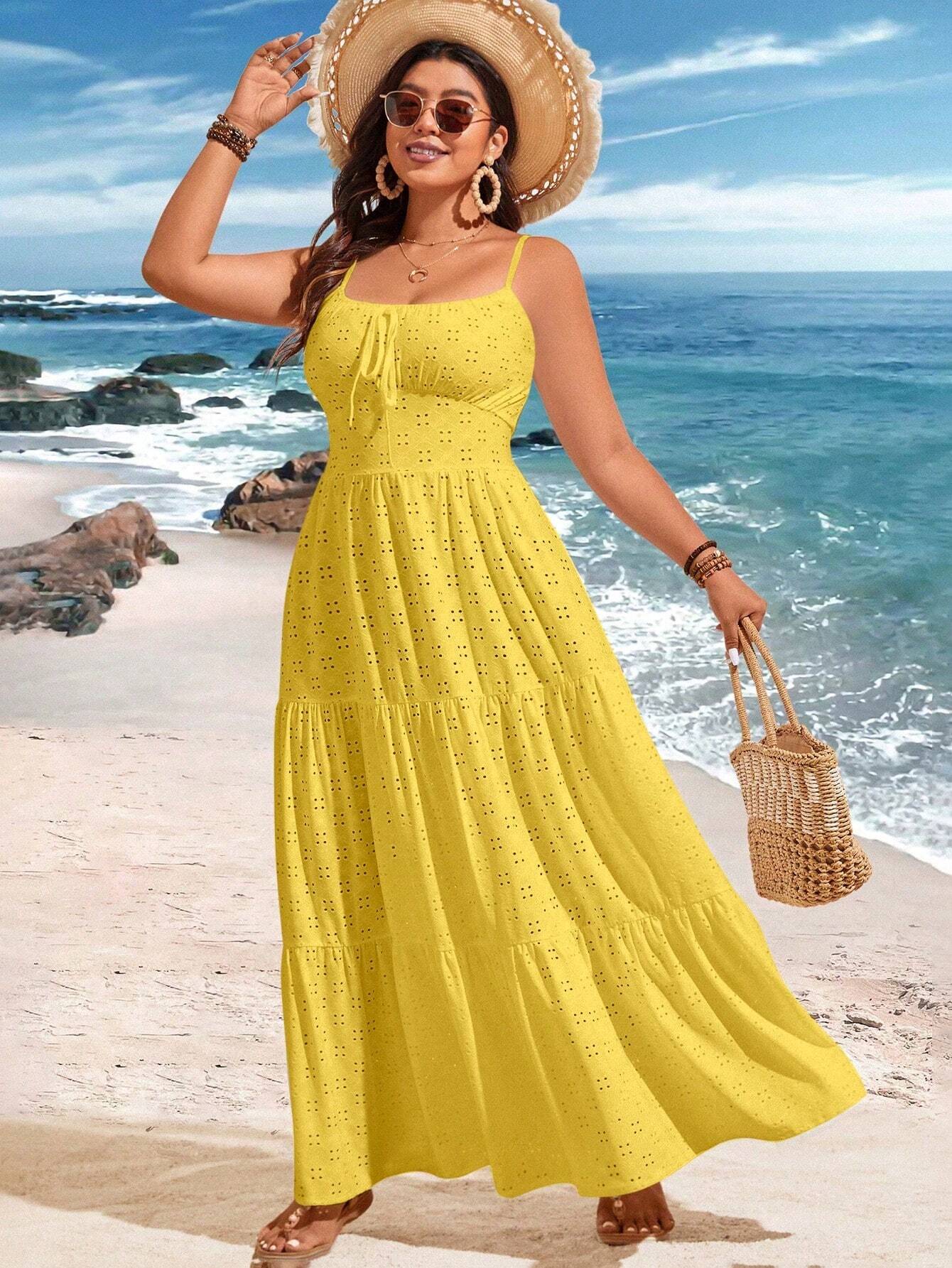 Festliches Jacquard-Spaghetti-Träger-Kleid