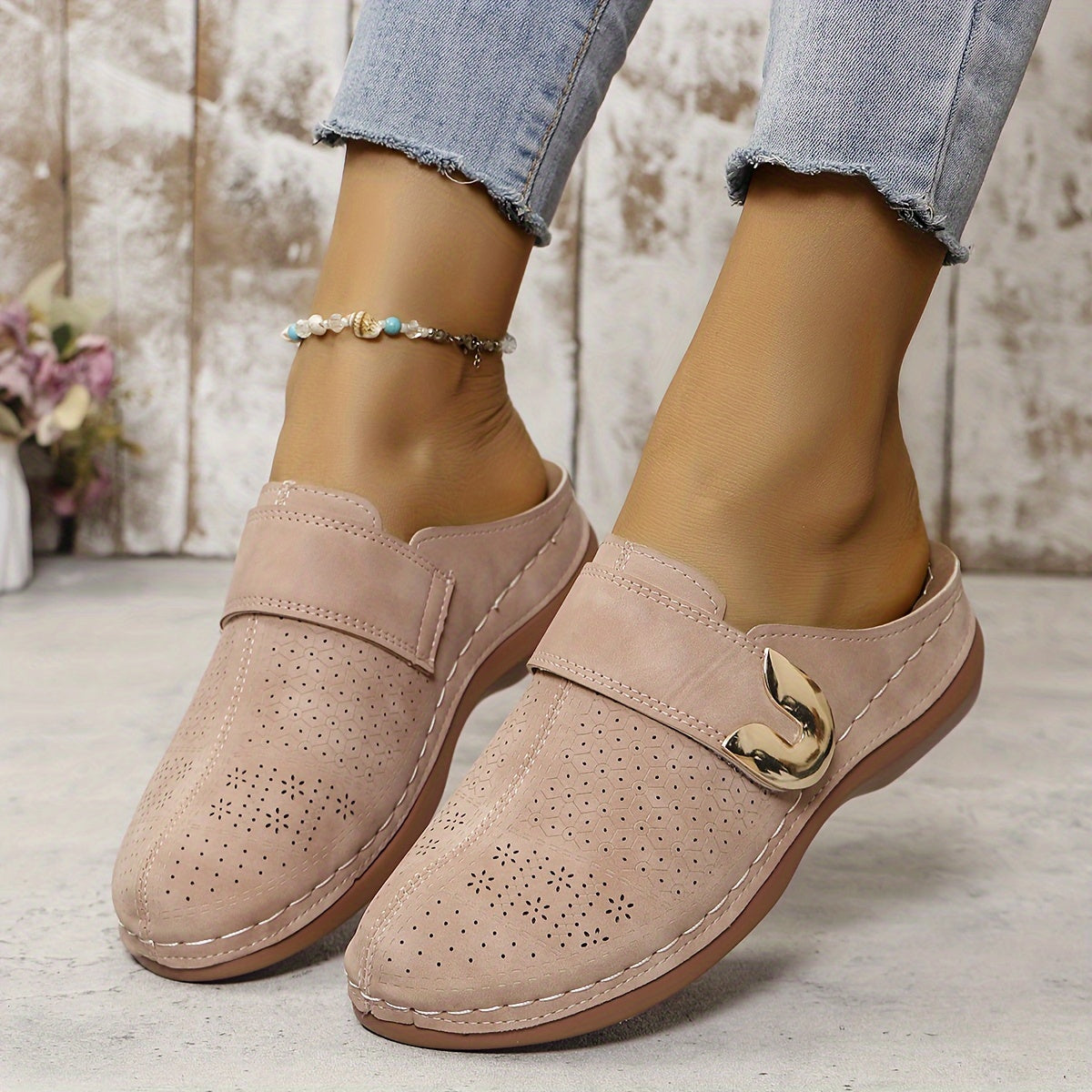 Keilsandalen Bequeme Slip-On Plateau Sandalen Sommer Schuhe