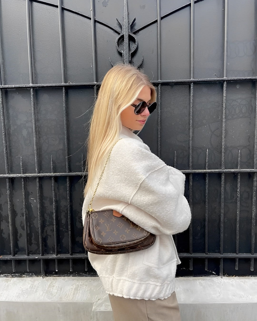 IZZY Spring Blossom Crochet Bomber Jacket für Frauen