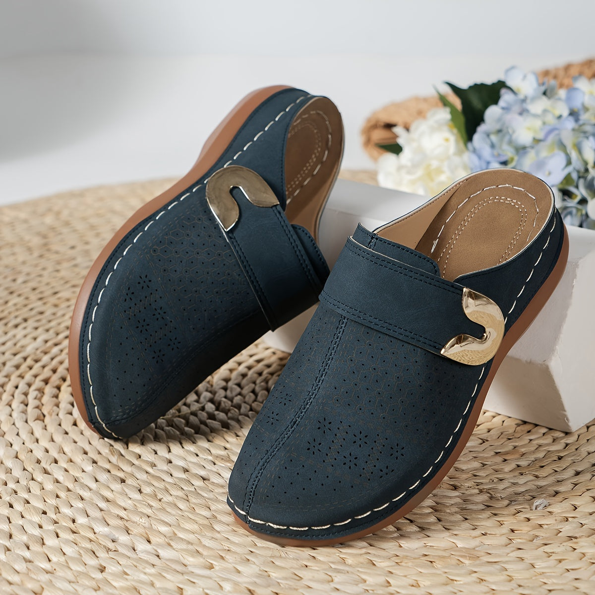 Keilsandalen Bequeme Slip-On Plateau Sandalen Sommer Schuhe