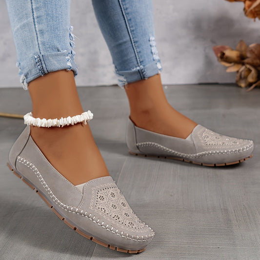 Vintage Floral Schlüpfsandalens für Frauen, leicht und bequem