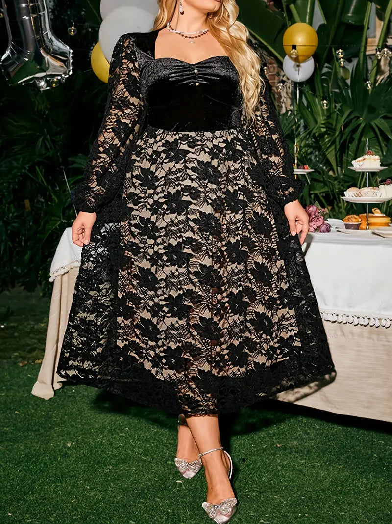 Elegantes gerafftes Kleid mit langen Ärmeln