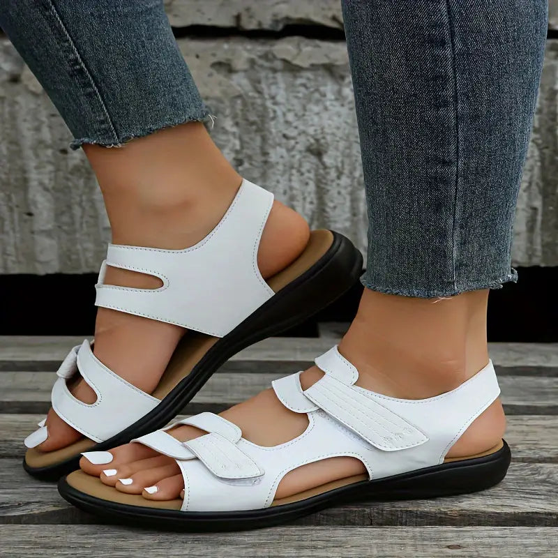 Peekaboo Comfort Lässige flache Sandalen