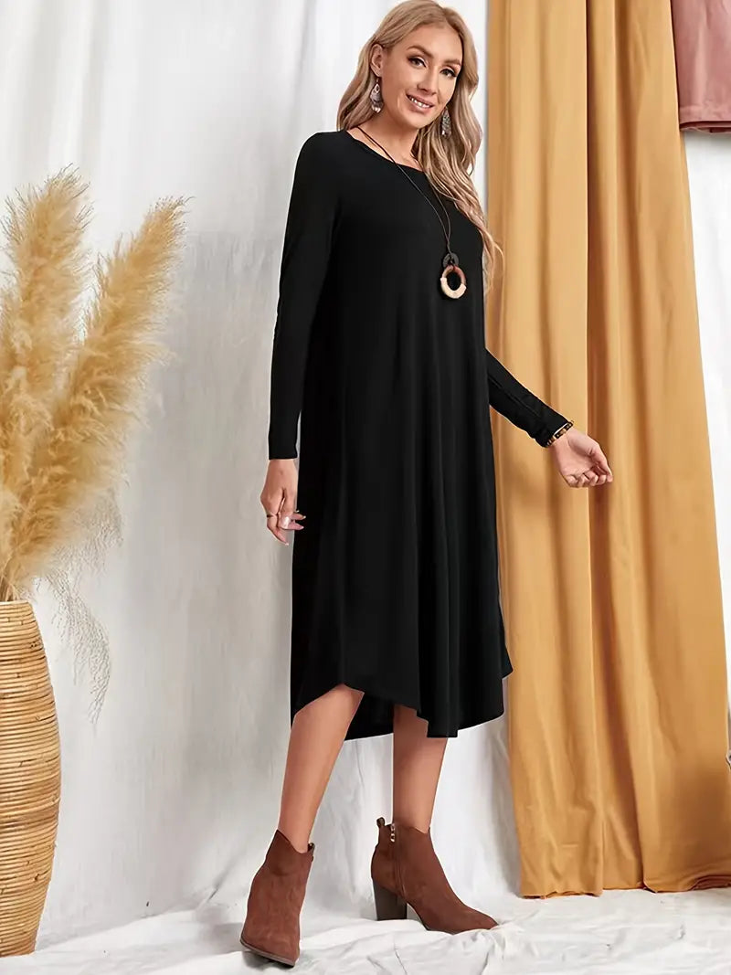 Lässiges Kleid mit Tasche