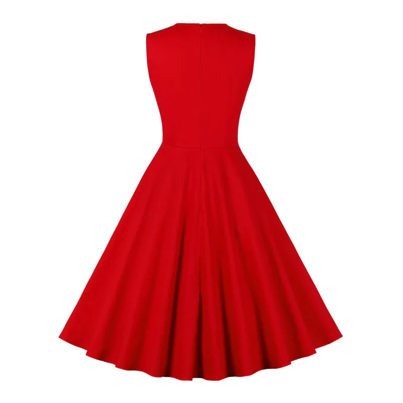 Kleid mit V-Ausschnitt und Blumenstickerei aus Mesh