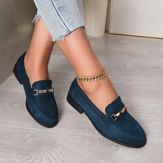 Damen Loafers mit Metallic-Akzenten – Bequeme Slip-On Schuhe