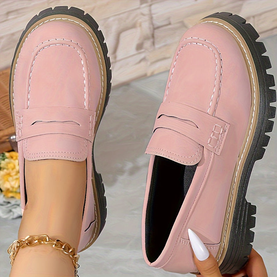 Plateau-Loafer im Preppy-Stil für Frauen - Bequeme Freizeitschuhe