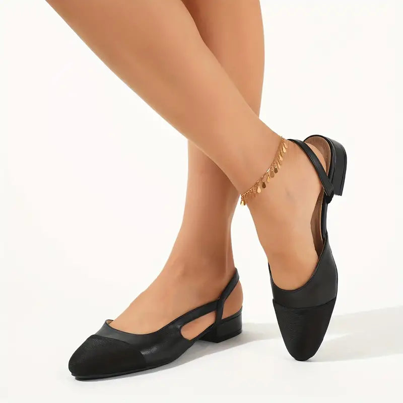 Elegante, bequeme Abendschuhe mit Knöchelriemen und niedrigem Absatz