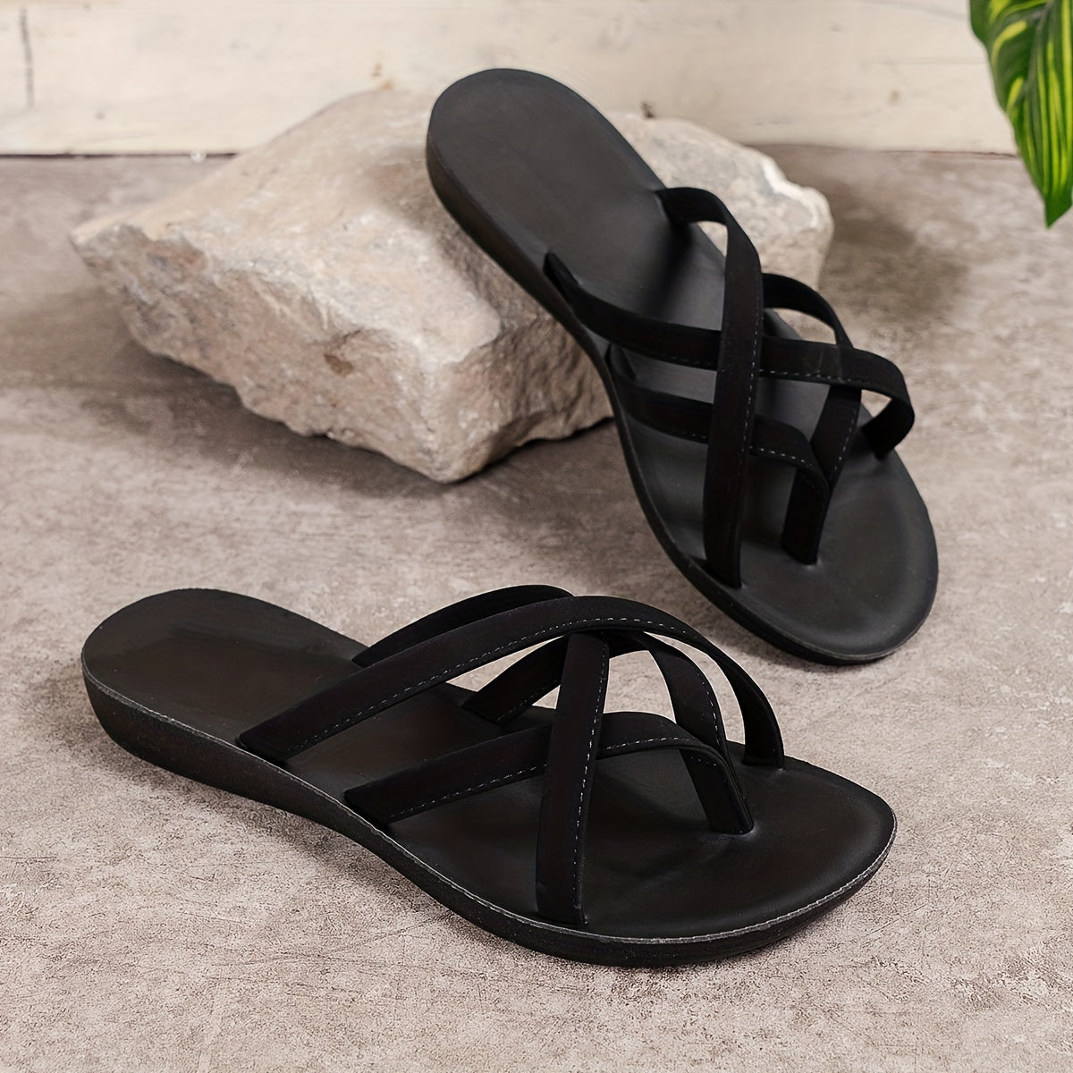 Mehrfarbige Damen-Sandalen-Pantoffeln