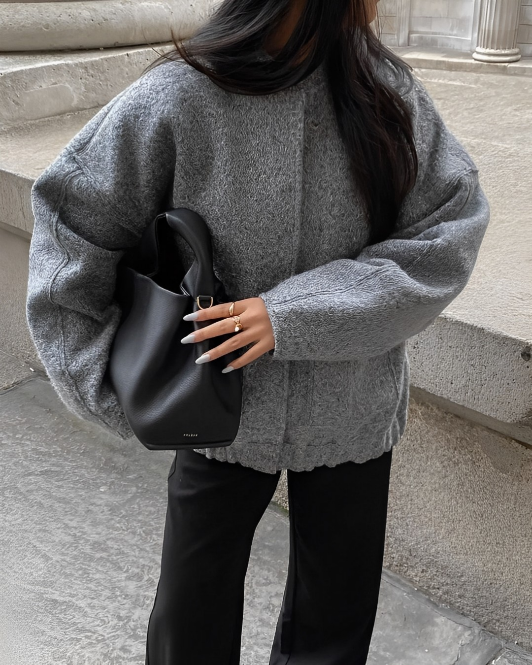 IZZY Spring Blossom Crochet Bomber Jacket für Frauen