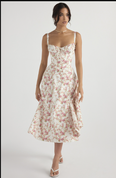 Krawattenschulter Elegantes Rückenfreies Kleid mit Rüschensaum