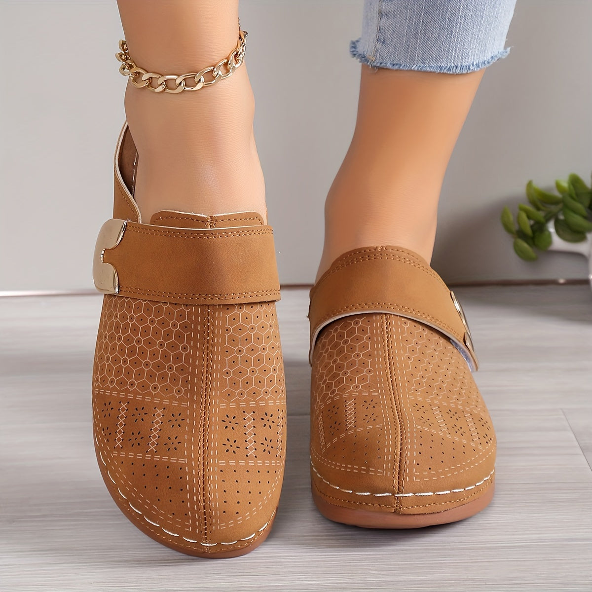 Keilsandalen Bequeme Slip-On Plateau Sandalen Sommer Schuhe