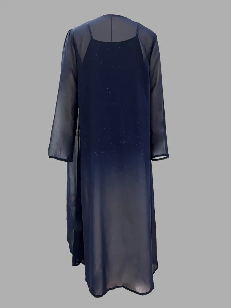 Elegantes schlankes zweiteiliges Kleid-Set