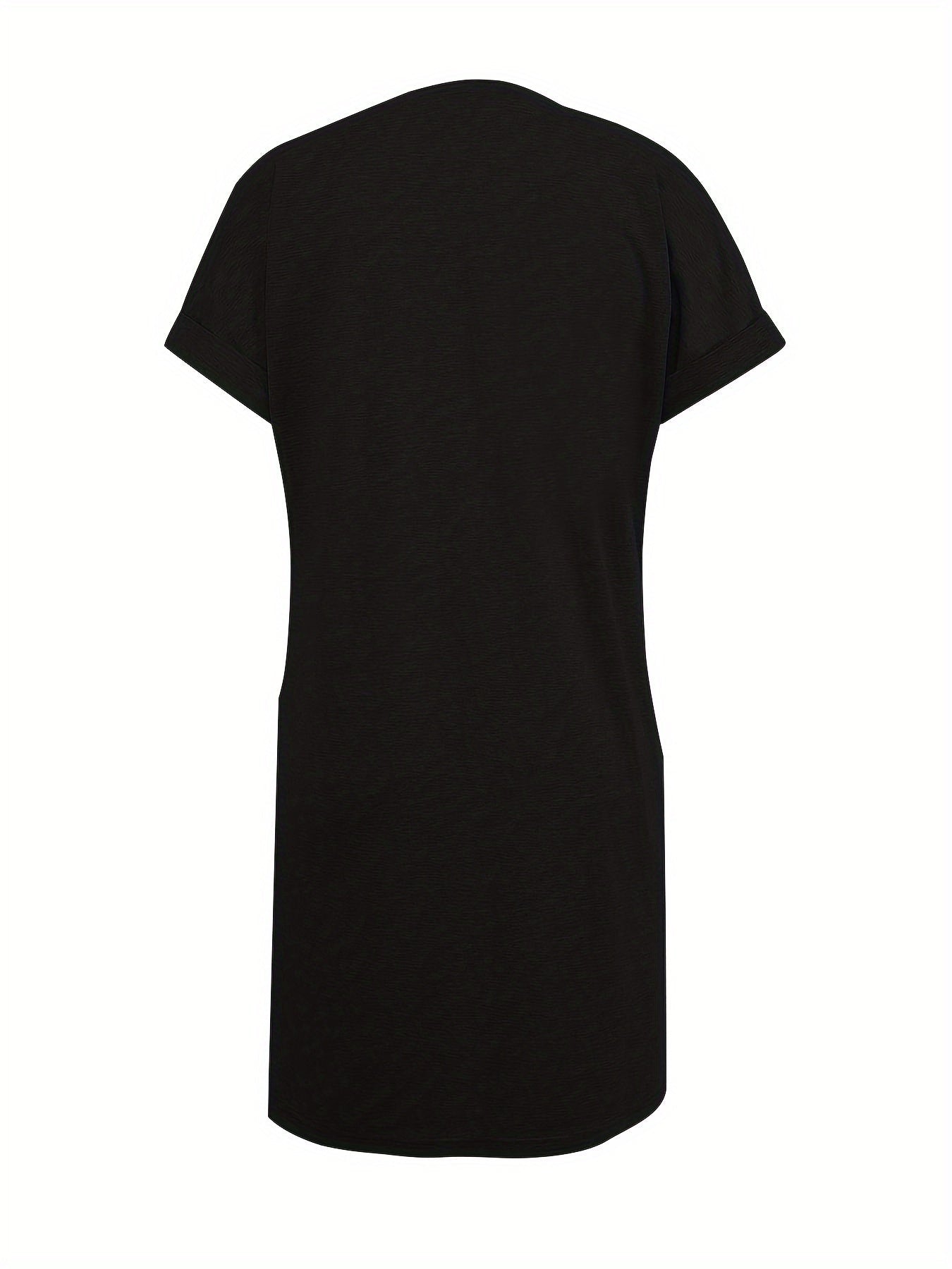 Luftiges Freizeitkleid mit Taschen – Kurzarm, Sommer & Frühling