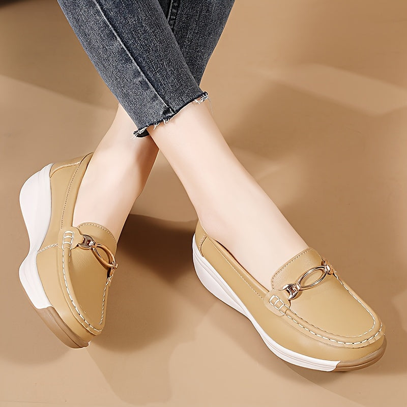 Loafers Bequeme, Leichte, Rutschfeste Schuhe mit Dekorativem Schnallen-Detail
