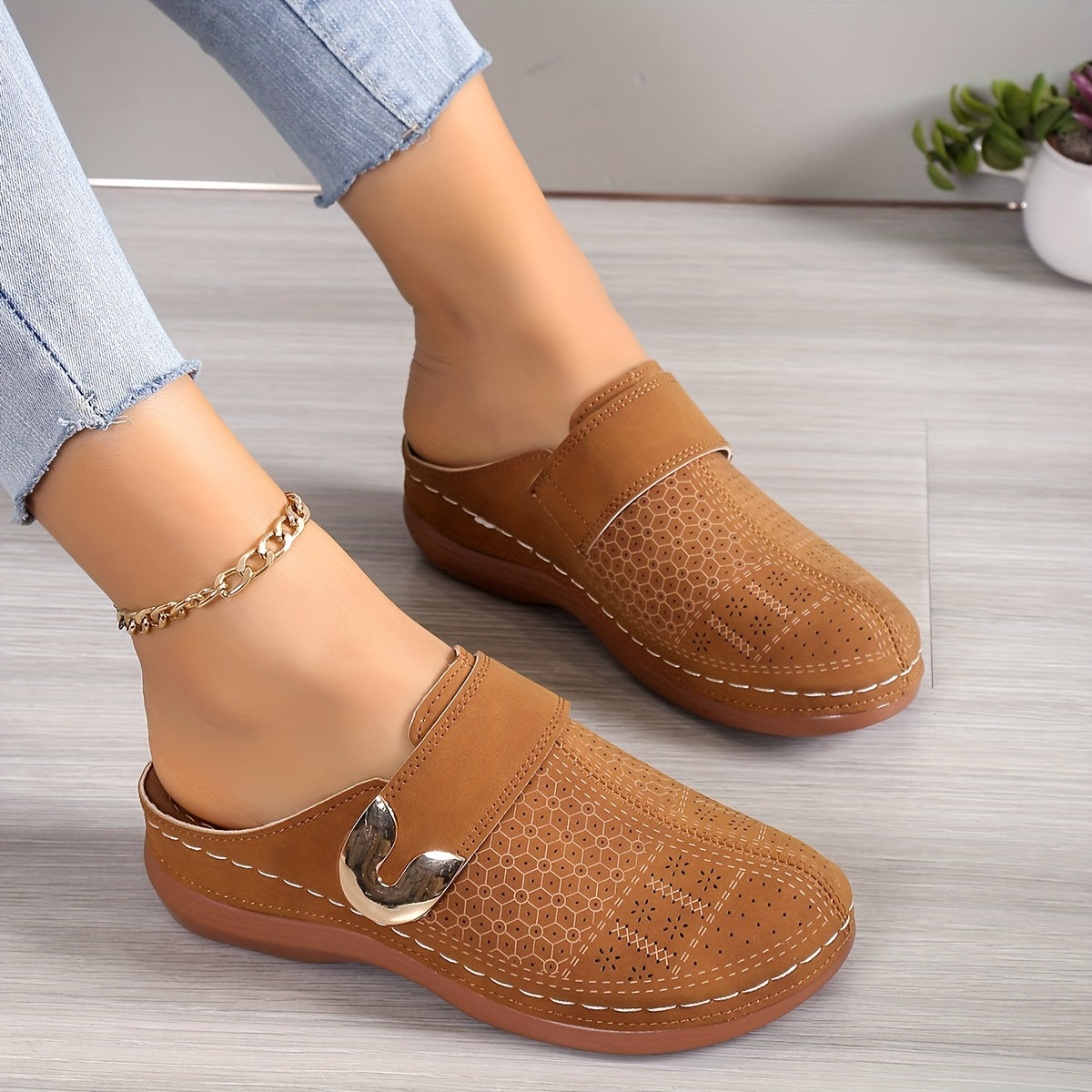 Keilsandalen Bequeme Slip-On Plateau Sandalen Sommer Schuhe