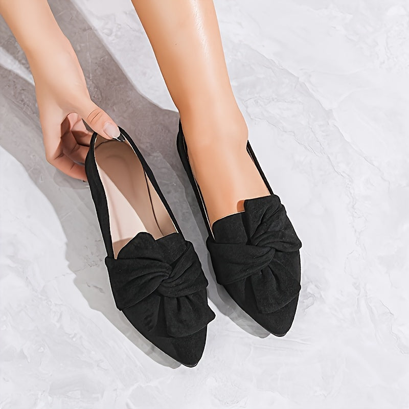 Slip-On Loafer mit Schleife – Bequeme, Rutschfeste Ballerinas