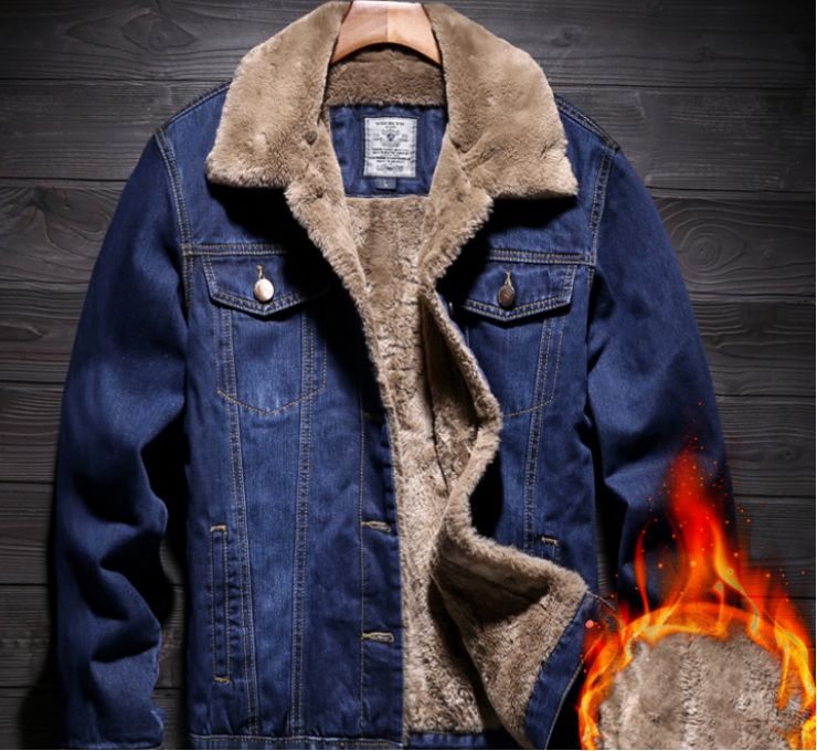 Ember - Fleece-Futter Lässige Denim-Jacke
