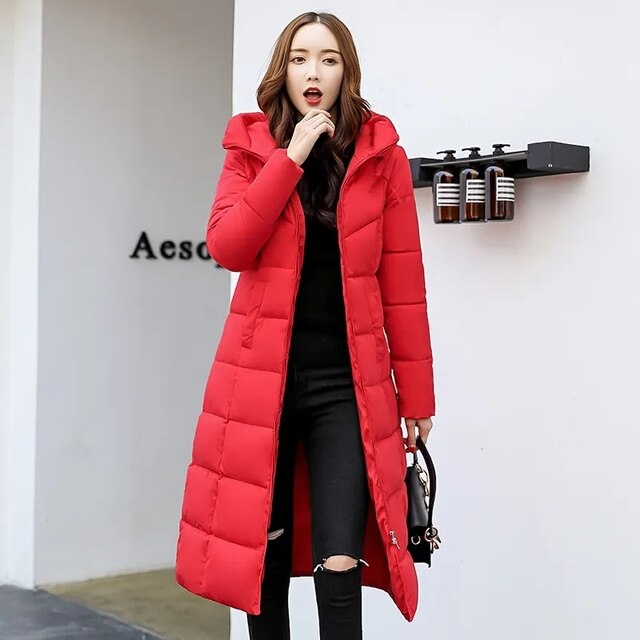Ivy - Schicke Winterjacke mit Kapuze Winddicht Schnee Parka Puffermantel