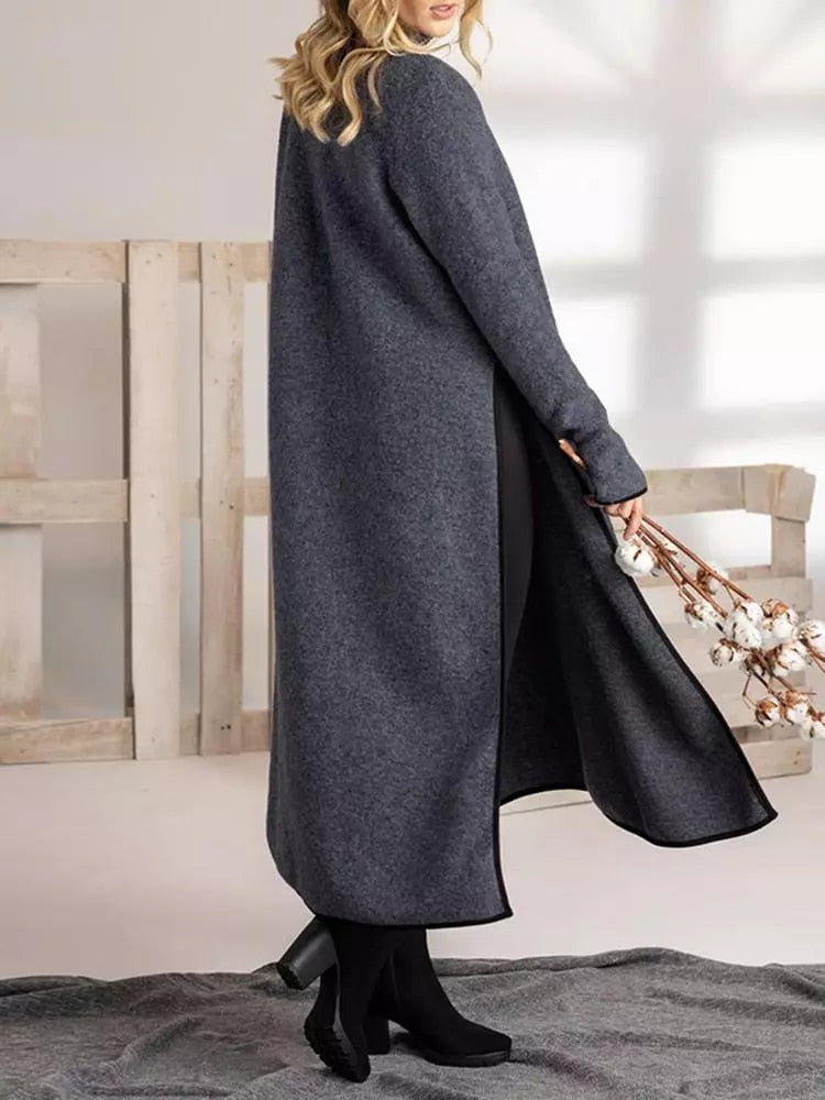 Grady | Langes geteiltes Midikleid in lockerer Form