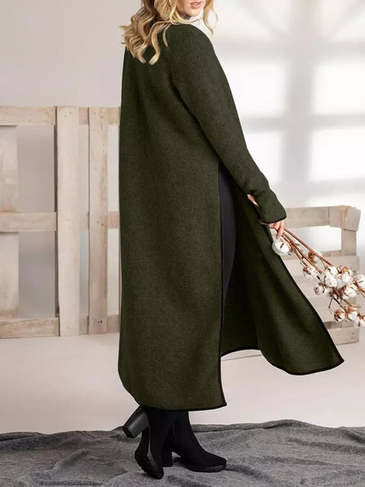 Grady | Langes geteiltes Midikleid in lockerer Form